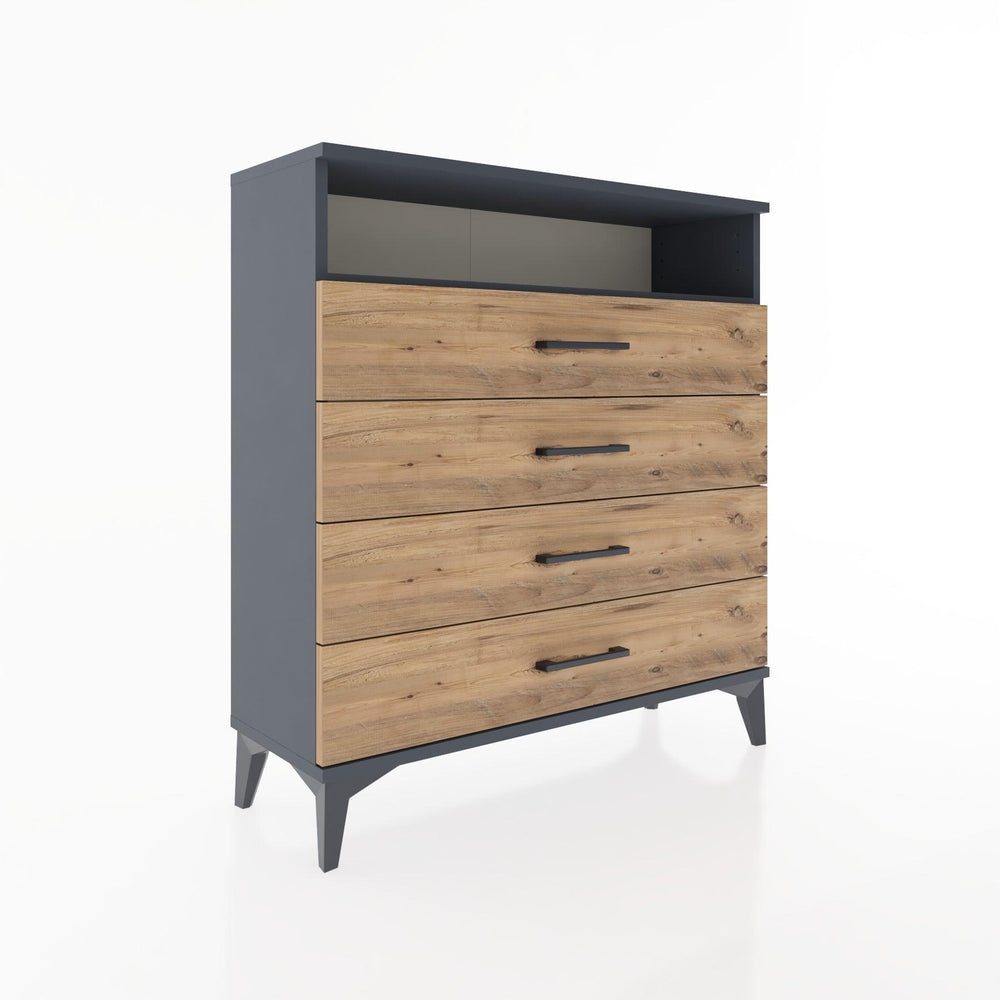 Woodntry Modular Dresser Anthracite 88x30x84 cm with Drawers and Shelves CR7-2