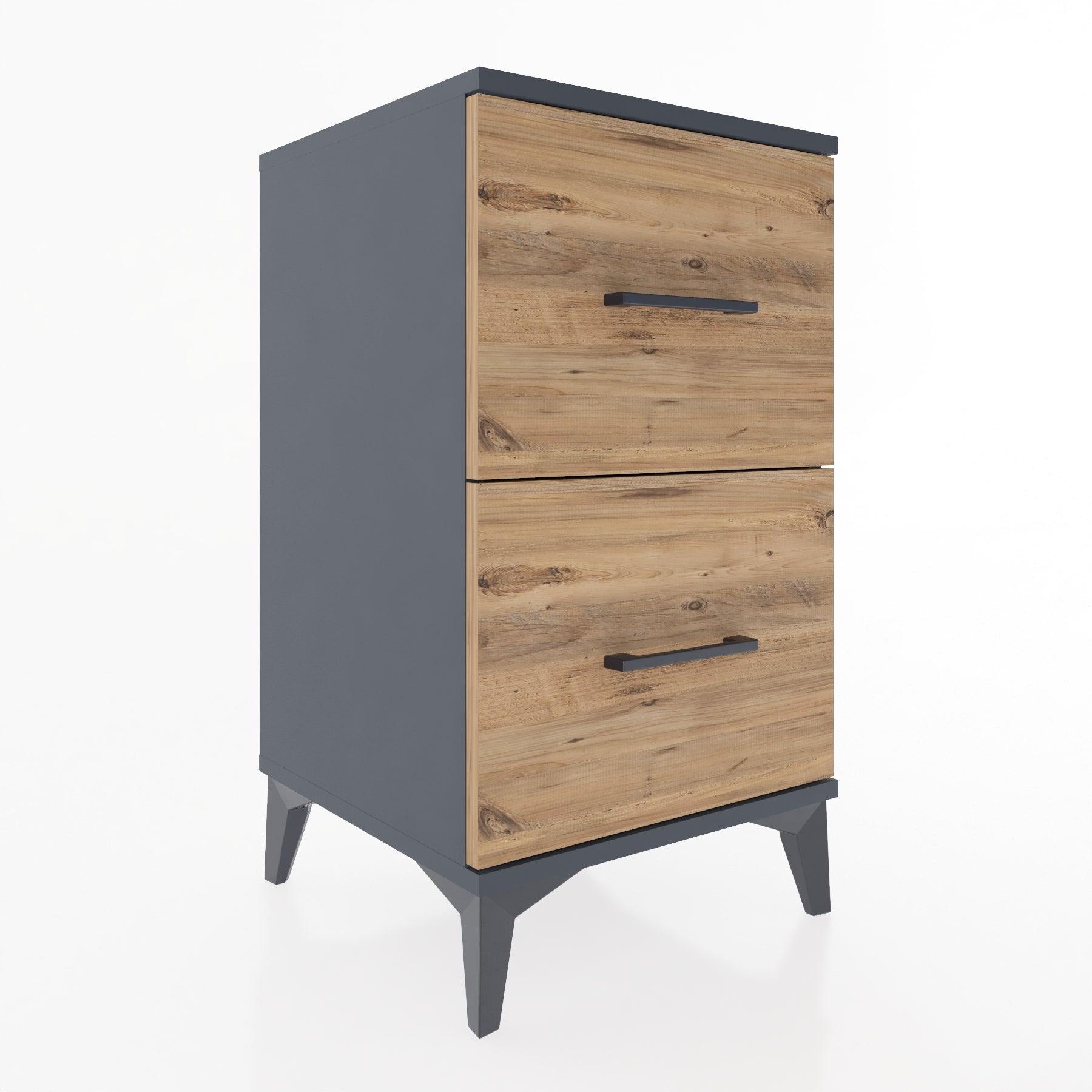 Woodntry Modular Nightstand Anthracite 44x44x68 cm Drawer C7-2