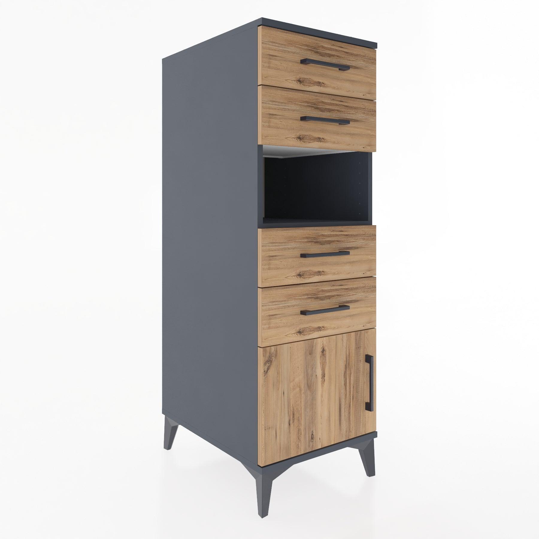 Woodntry Modular Cabinet Anthracite 44x30x122 cm Functional F7-2