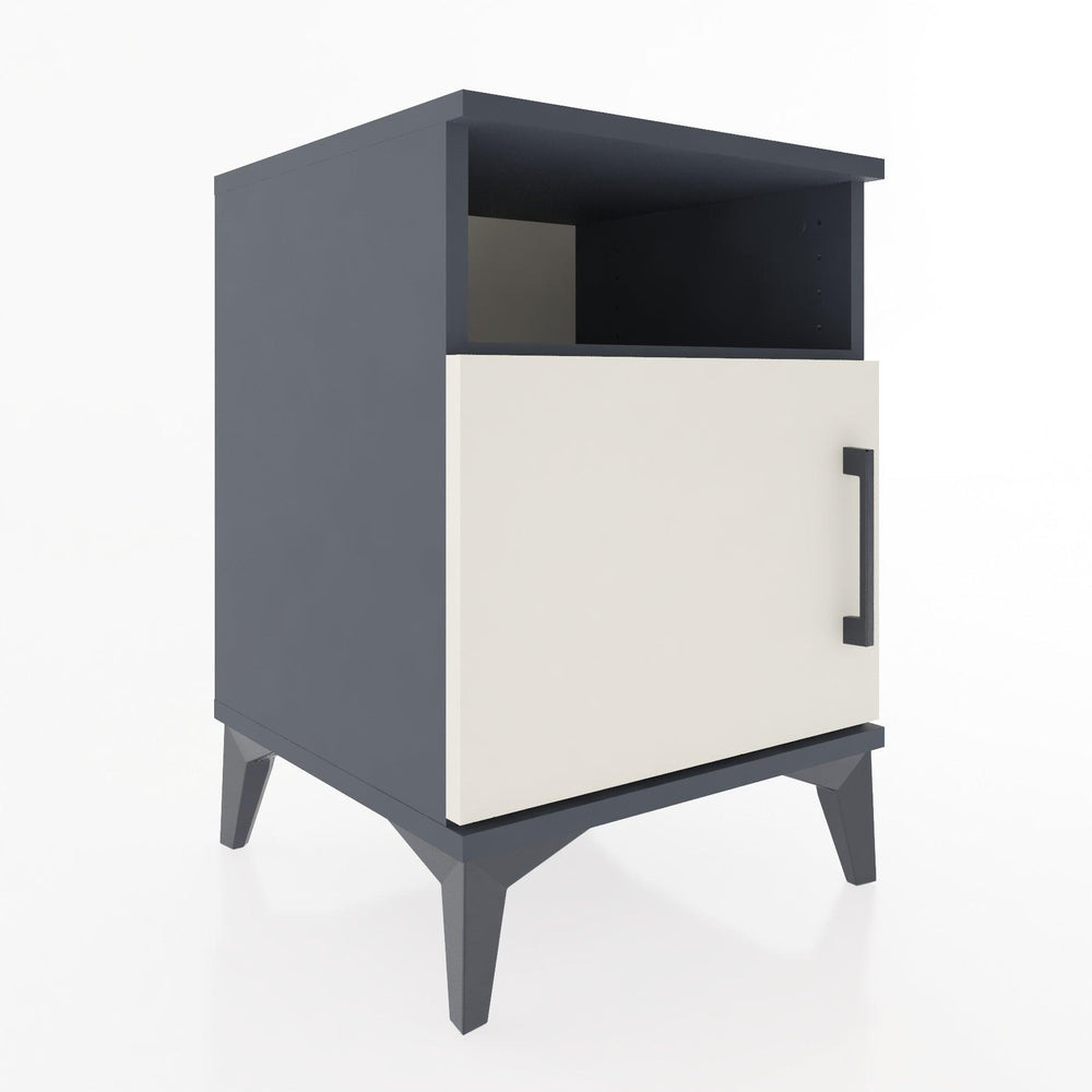 Woodntry Modular Nightstand Anthracite 44x44x52 cm with Cover and Shelf KR7-2