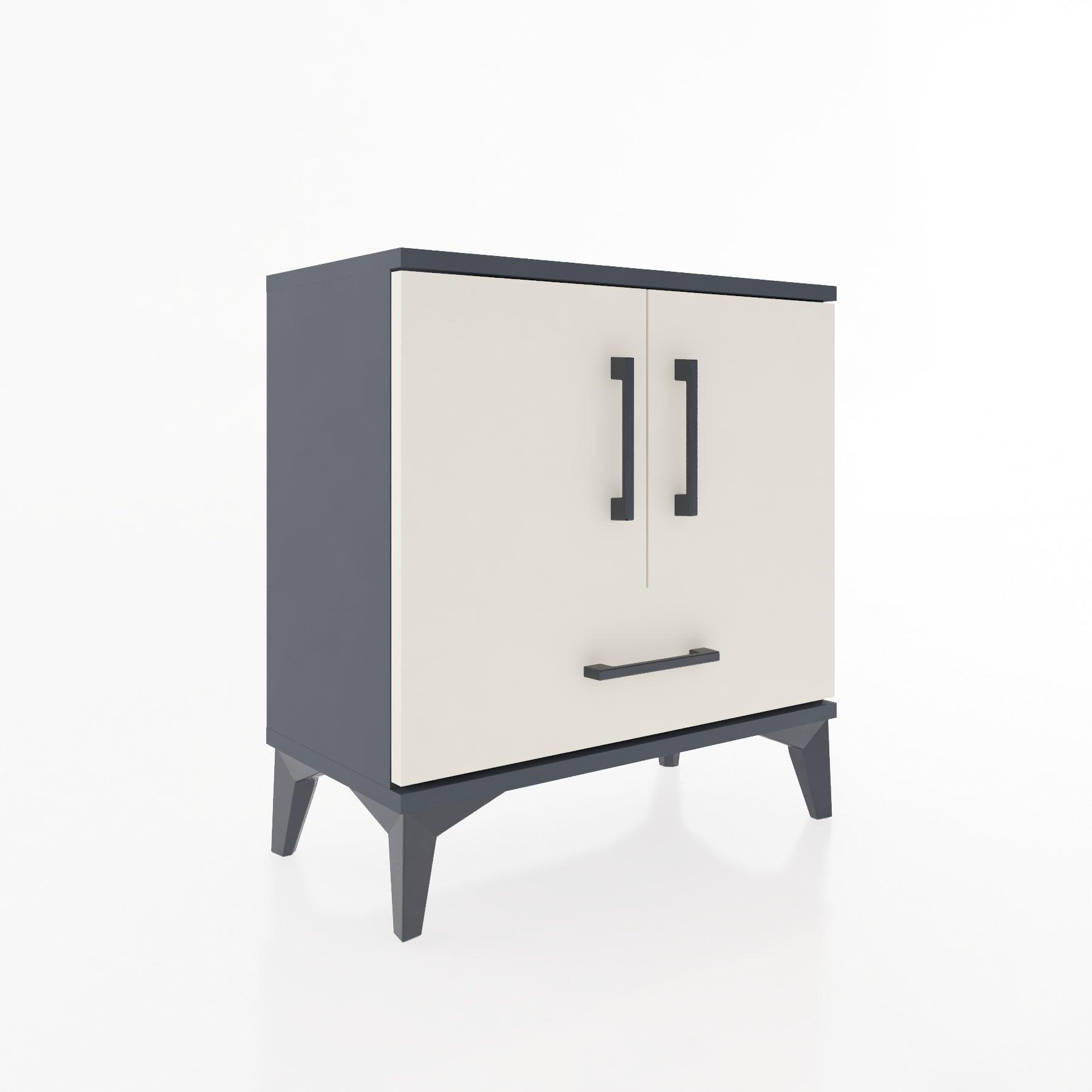 Woodntry Modular Nightstand Anthracite 60x30x52 cm with Cover and Drawer KC7-2