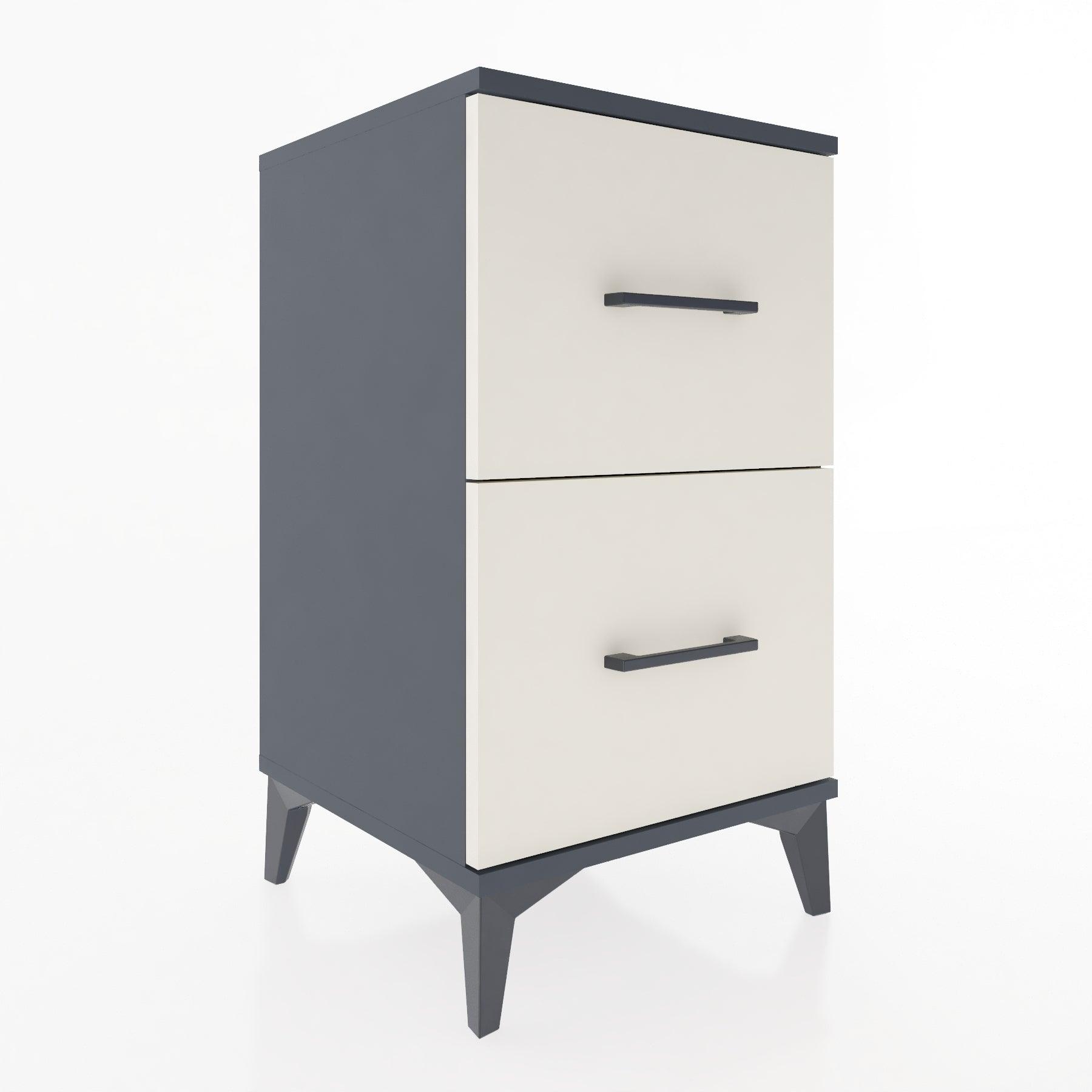 Woodntry Modular Nightstand Anthracite 44x44x68 cm Drawer C7-2