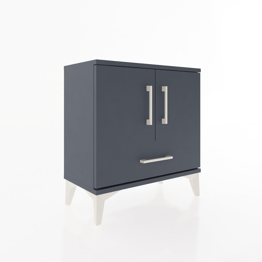 Woodntry Modüler Komodin Antrasit 60x30x52 cm Kapaklı ve Çekmeceli KC7-2