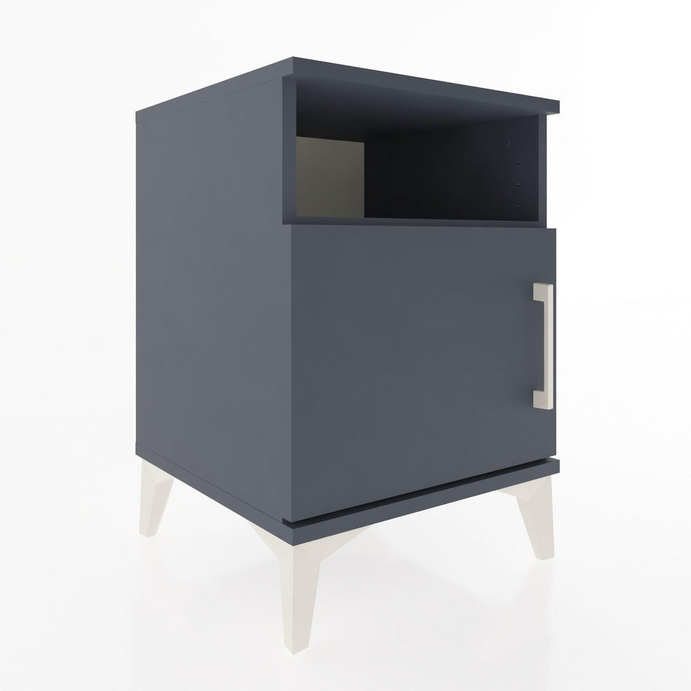 Woodntry Modular Nightstand Anthracite 44x44x52 cm with Cover and Shelf KR7-2