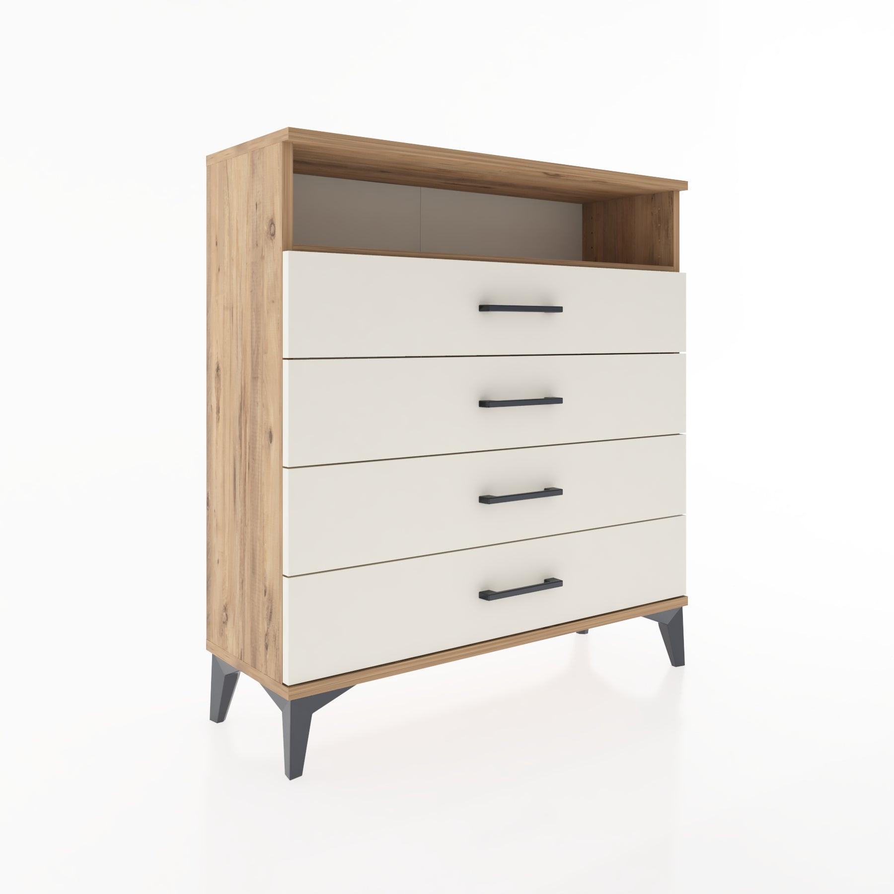 Woodntry Modular Dresser Pine 88x30x84 cm with Drawers and Shelves CR7-3