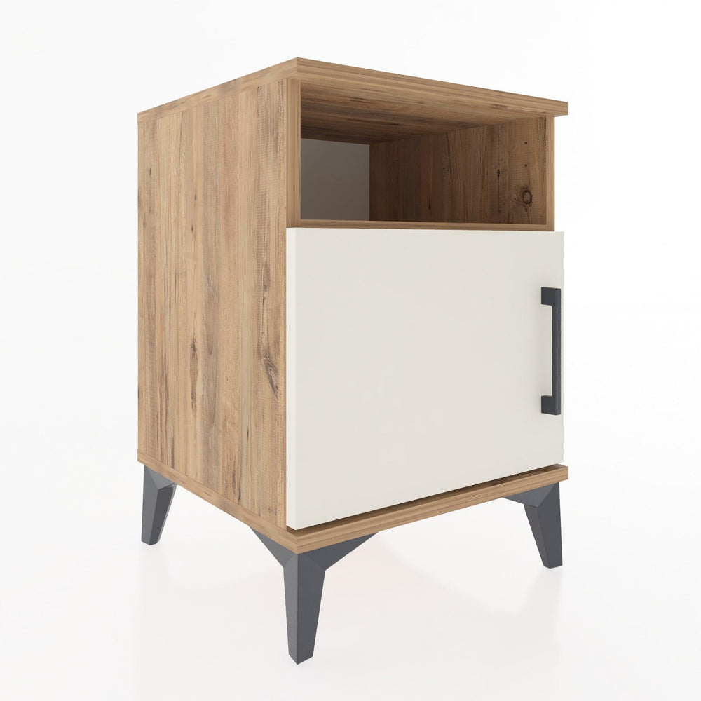 Woodntry Modular Nightstand Pine 44x44x52 cm with Cover and Shelf KR7-3