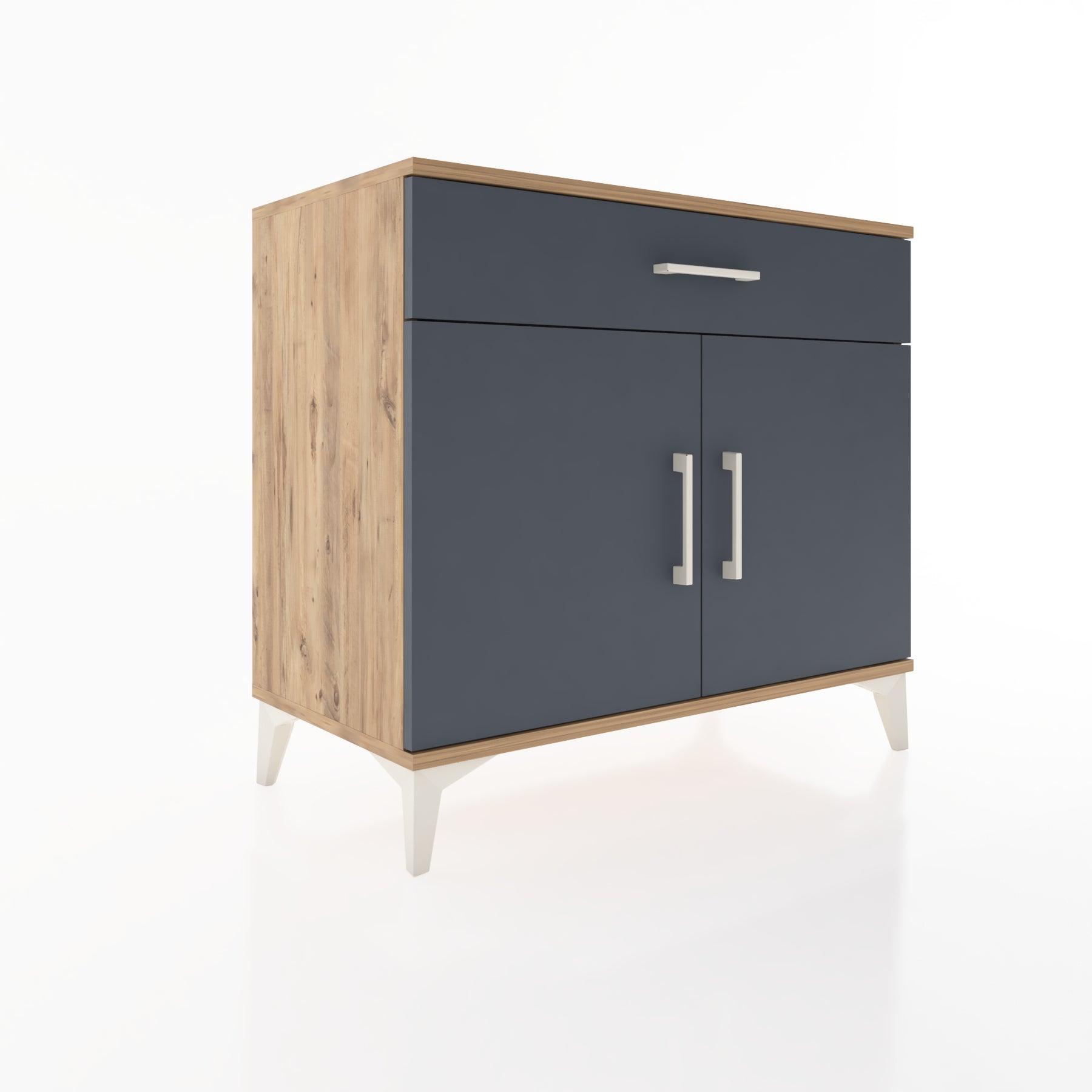 Woodntry Modüler Şifonyer Çam 88x44x68 cm Kapaklı ve Çekmeceli KC7-3
