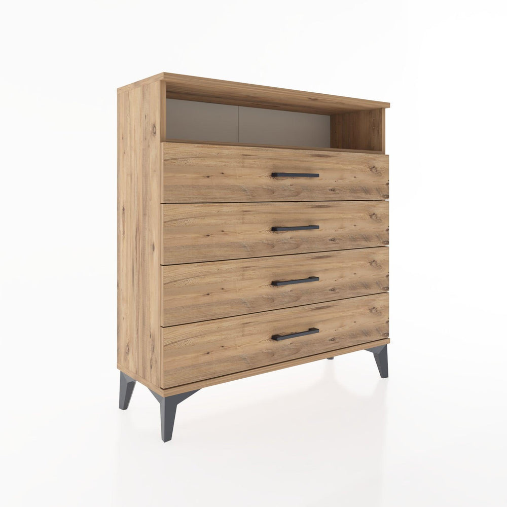 Woodntry Modular Dresser Pine 88x30x84 cm with Drawers and Shelves CR7-3