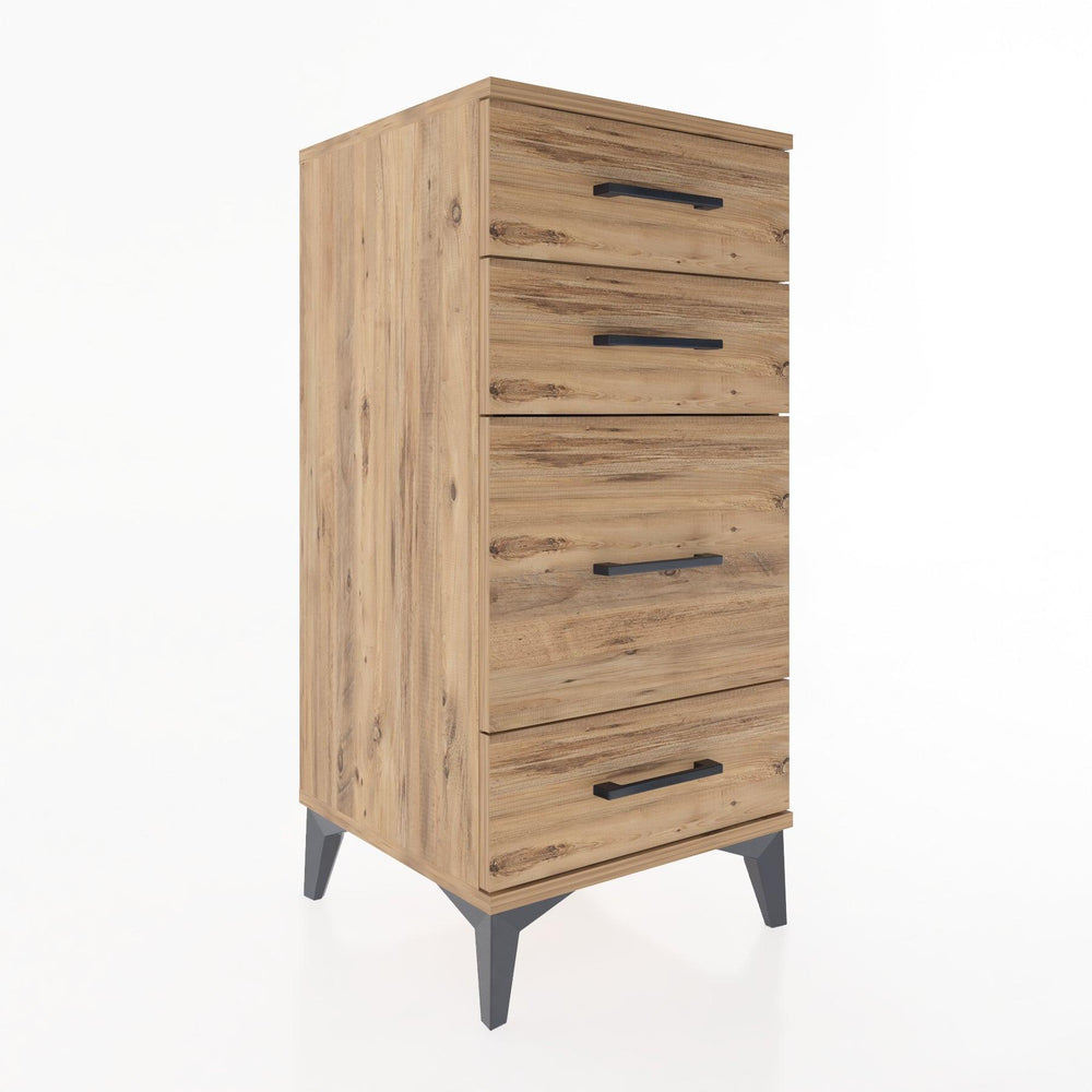 Woodntry Modüler Komodin Çam 44x44x84 cm Çekmeceli C7-3