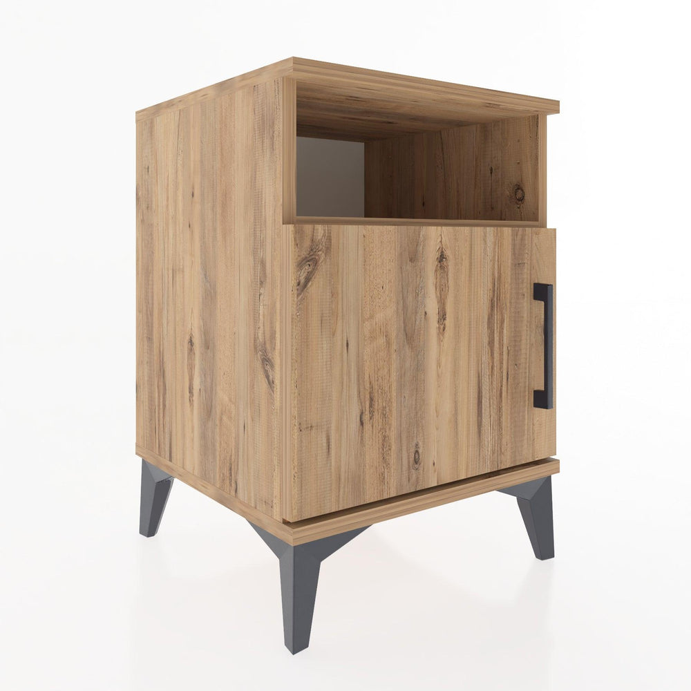 Woodntry Modular Nightstand Pine 44x44x52 cm with Cover and Shelf KR7-3