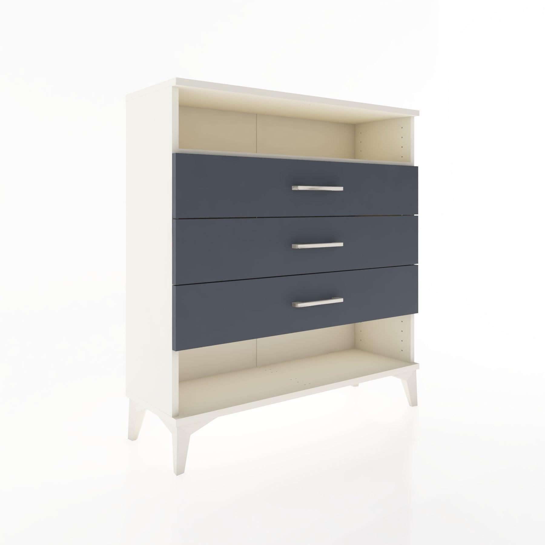 Woodntry Modular Dresser Moonstone 88x30x84 cm with Drawers and Shelves CR8-1