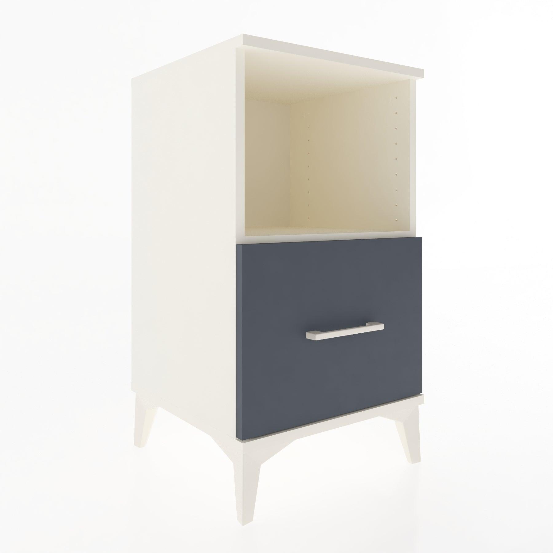 Woodntry Modular Nightstand Moonstone 44x44x68 cm with Drawer and Shelf CR8-1