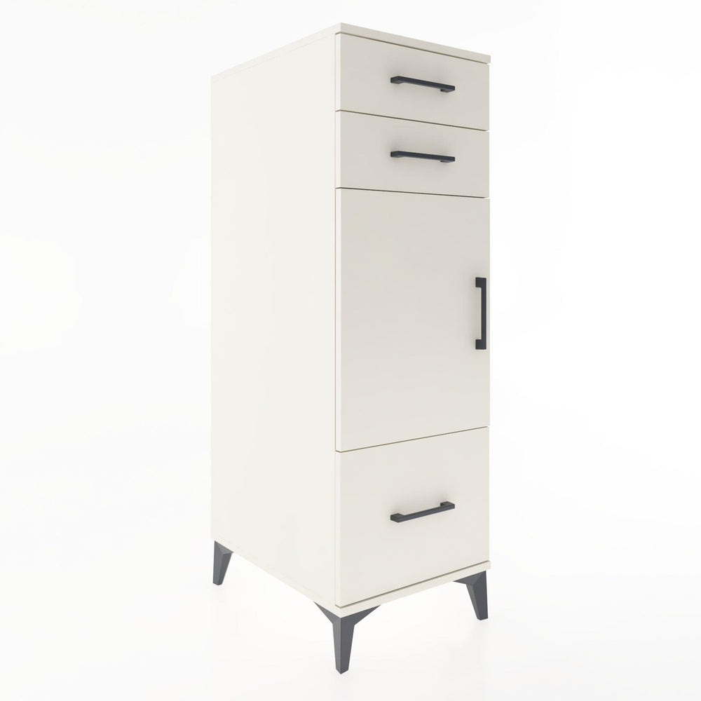 Woodntry Modüler Dolap Aytaşı 44x59x122 cm Kapaklı ve Çekmeceli KC8-1