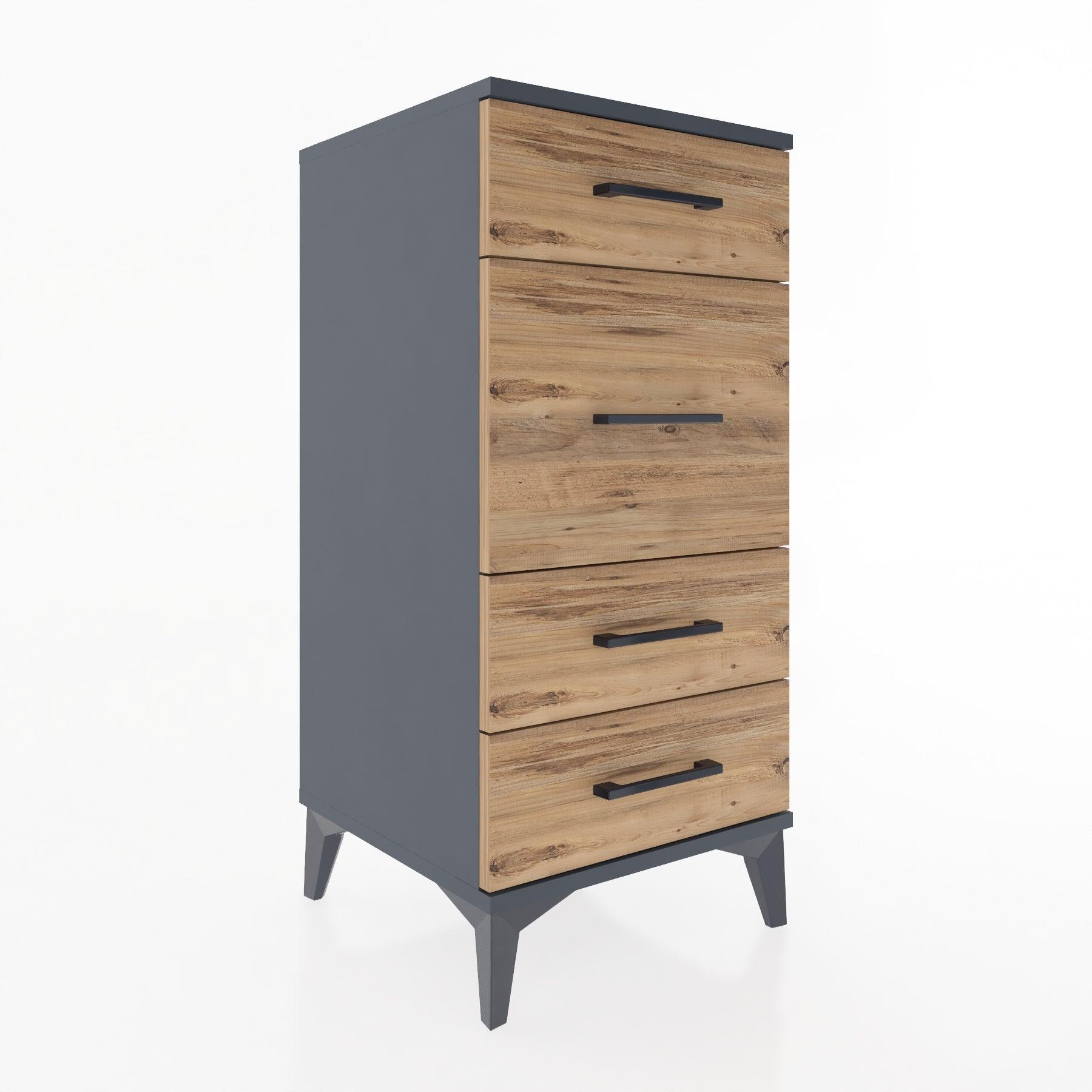 Woodntry Modular Nightstand Anthracite 44x44x84 cm Drawer C8-2