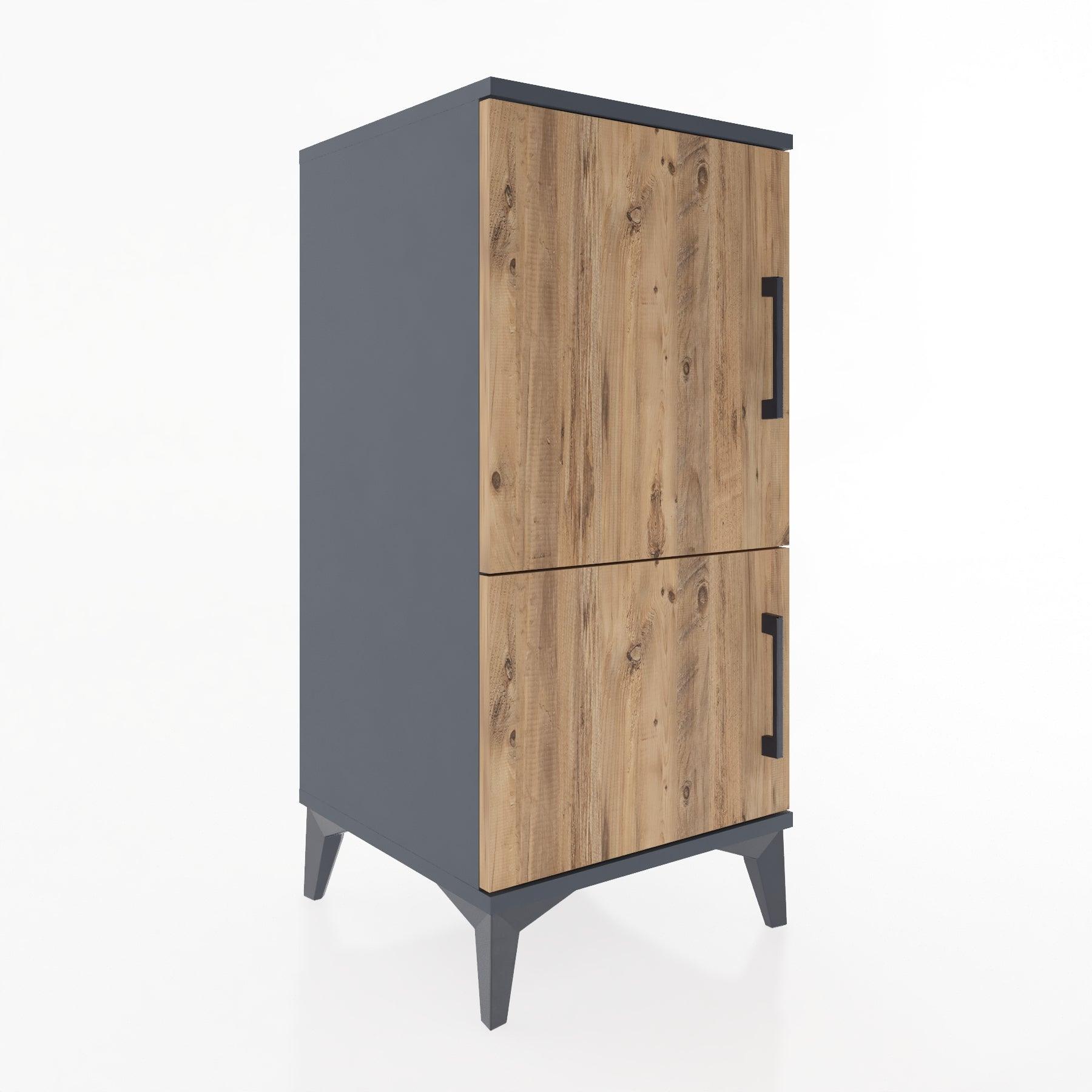 Woodntry Modular Nightstand Anthracite 44x44x84 cm with Lid K30-2