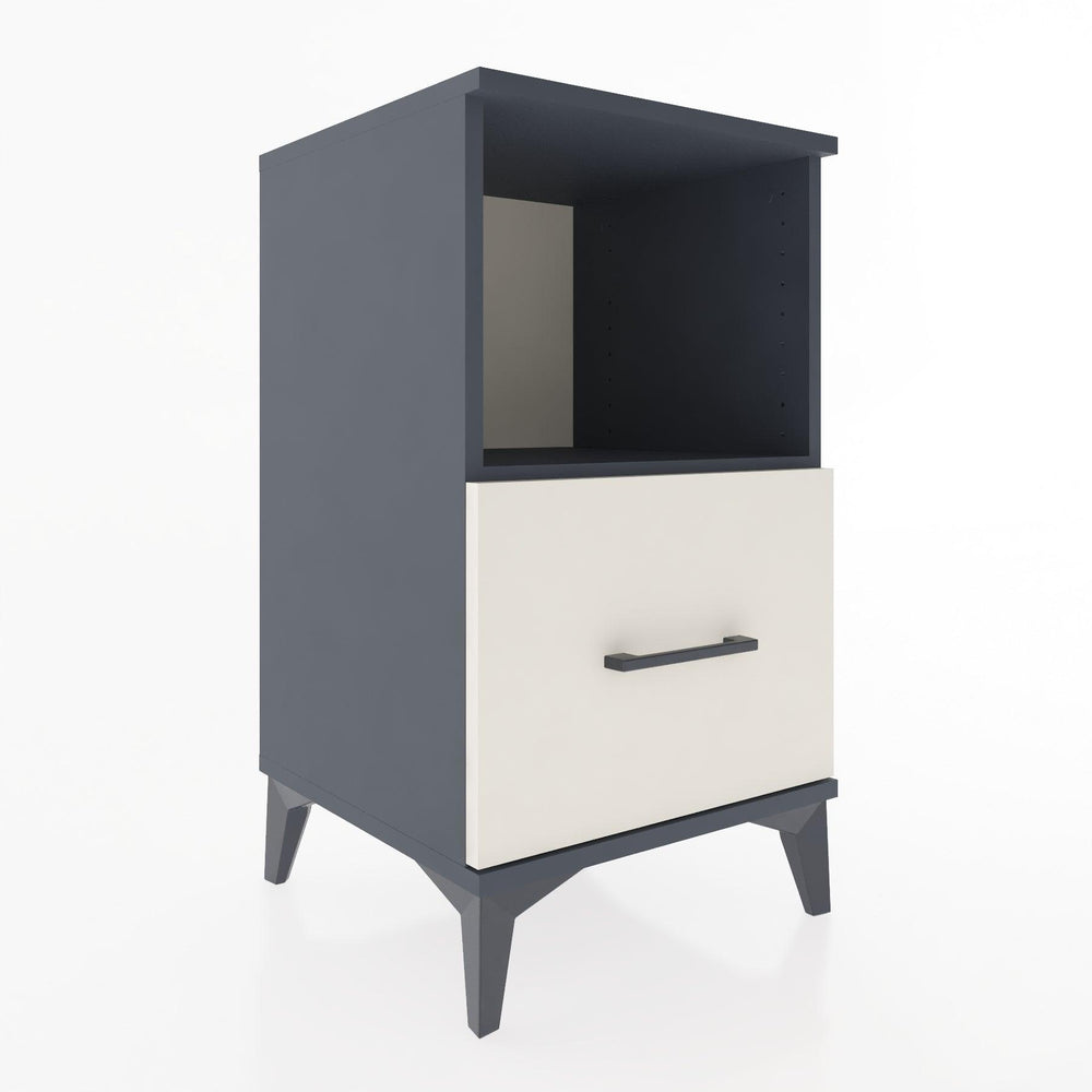 Woodntry Modular Nightstand Anthracite 44x44x68 cm with Drawers and Shelves CR8-2