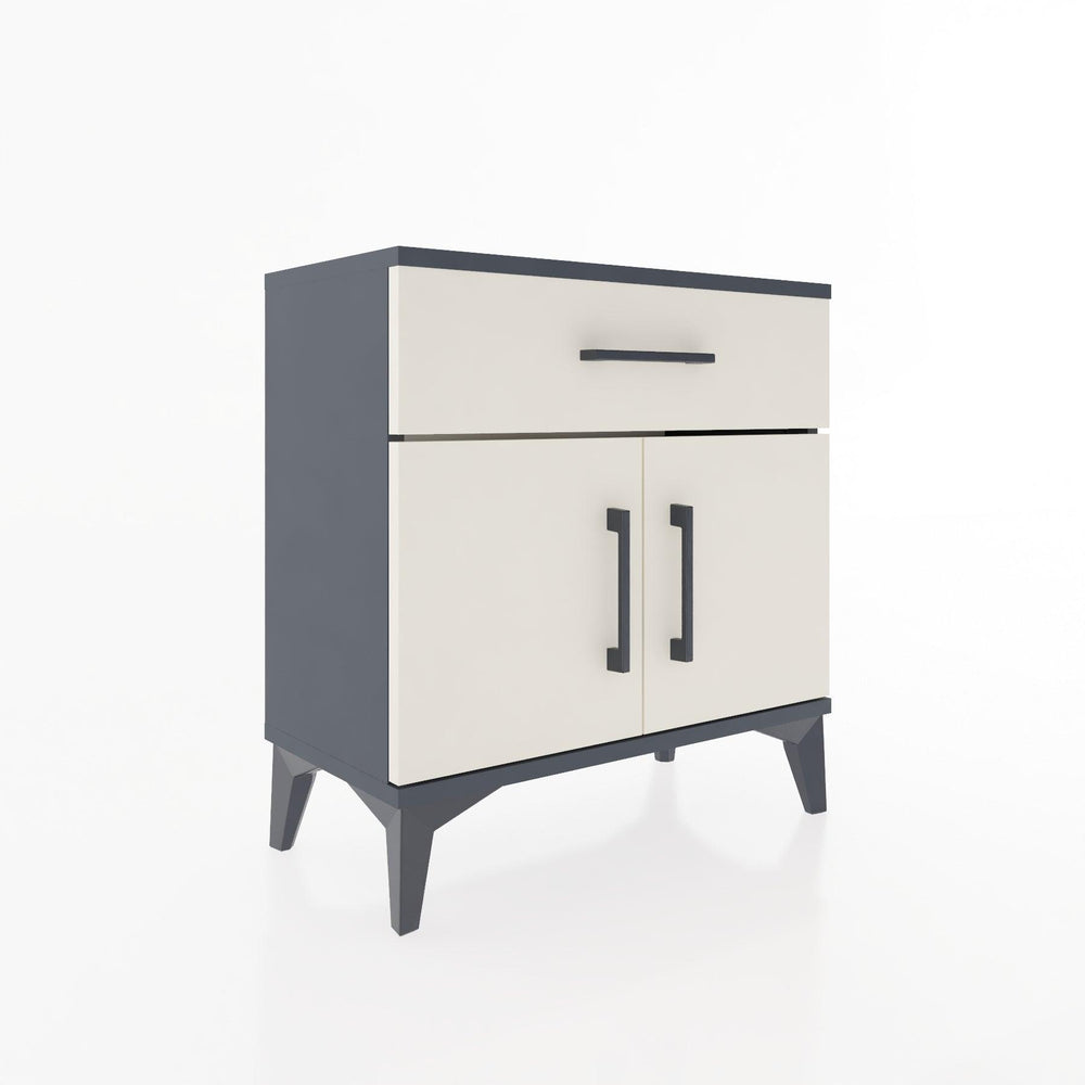 Woodntry Modular Nightstand Anthracite 60x30x52 cm with Cover and Drawer KC8-2