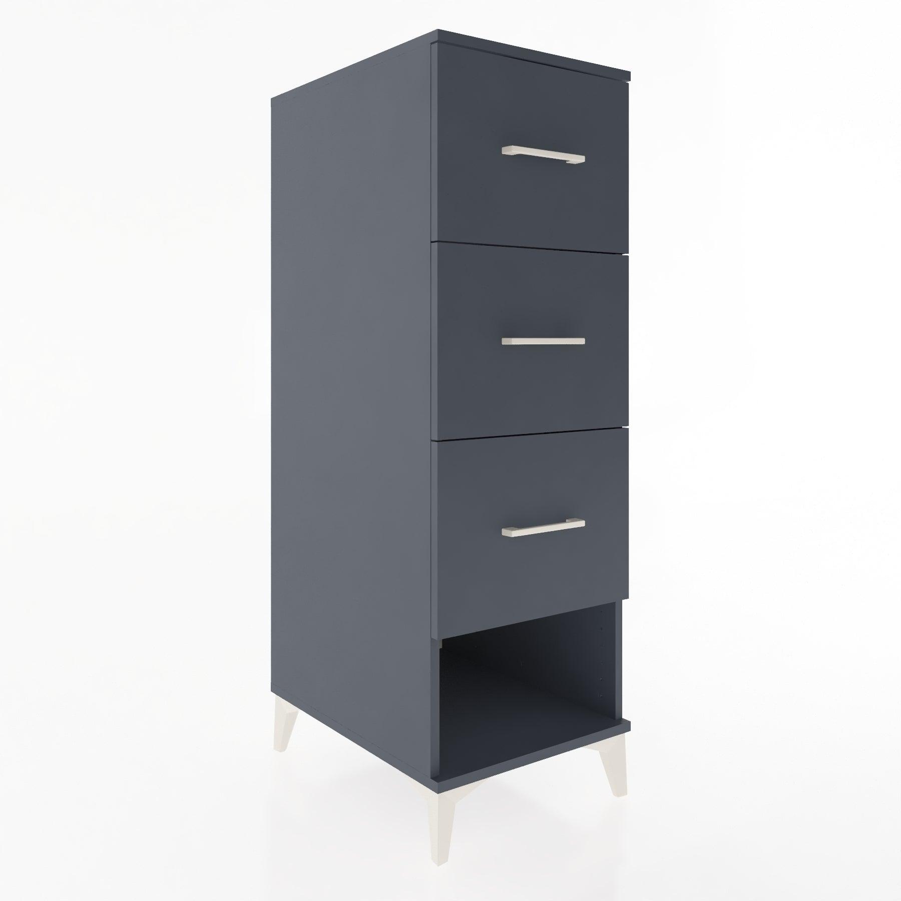 Woodntry Modular Cabinet Anthracite 44x30x122 cm with Drawers and Shelves CR108-2