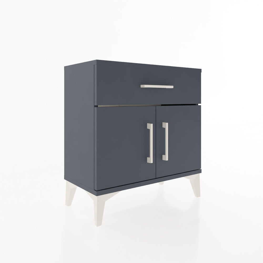 Woodntry Modular Nightstand Anthracite 60x30x52 cm with Cover and Drawer KC8-2