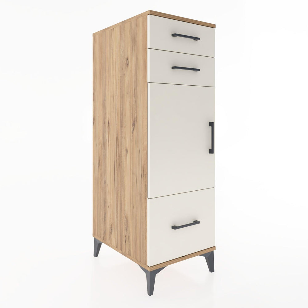 Woodntry Modular Cabinet Pine 44x30x122 cm with Doors and Drawers KC8-3