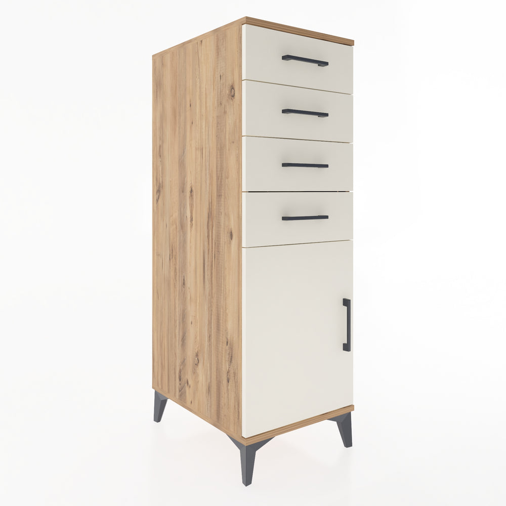 Woodntry Modular Cabinet Pine 44x59x122 cm with Doors and Drawers KC58-3