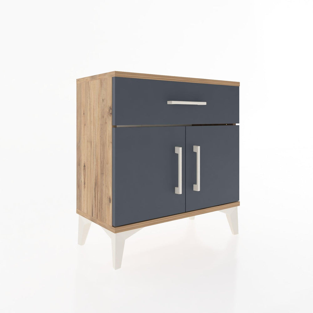 Woodntry Modular Nightstand Pine 60x30x52 cm with Cover and Drawer KC8-3