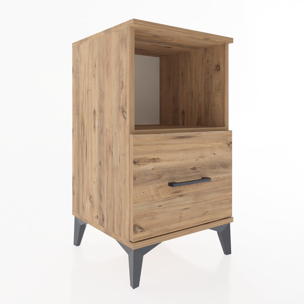 Woodntry Modular Nightstand Pine 44x44x68 cm with Drawers and Shelves CR8-3