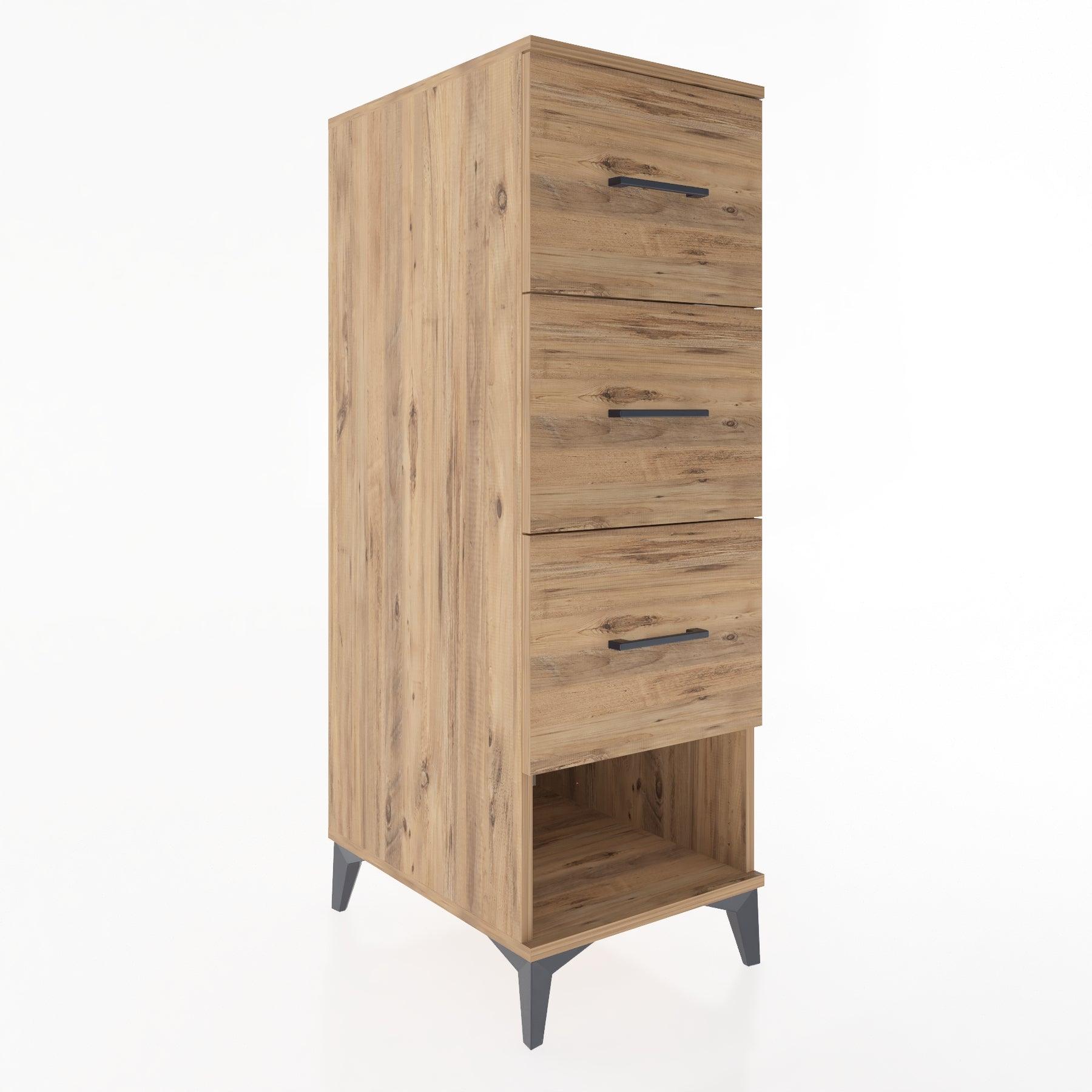 Woodntry Modular Cabinet Pine 44x59x122 cm with Drawers and Shelves CR108-3