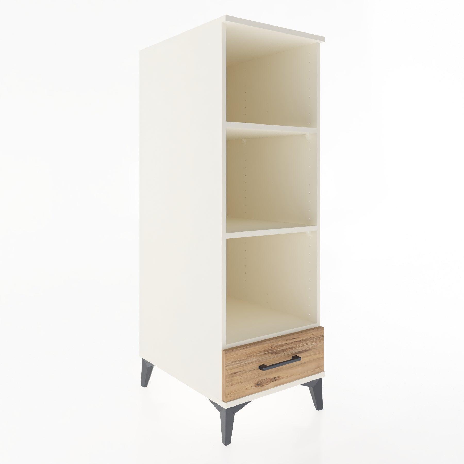 Woodntry Modular Cabinet Moonstone 44x30x122 cm with Drawers and Shelves CR109-1
