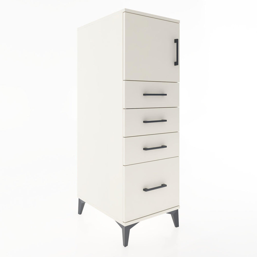 Woodntry Modüler Dolap Aytaşı 44x30x122 cm Kapaklı ve Çekmeceli KC9-1