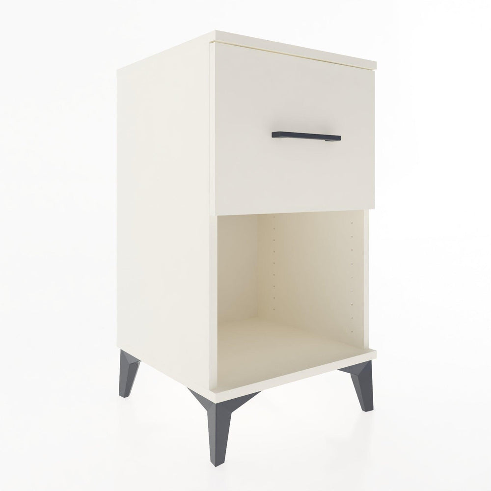 Woodntry Modular Nightstand Moonstone 44x44x68 cm with Drawer and Shelf CR9-1