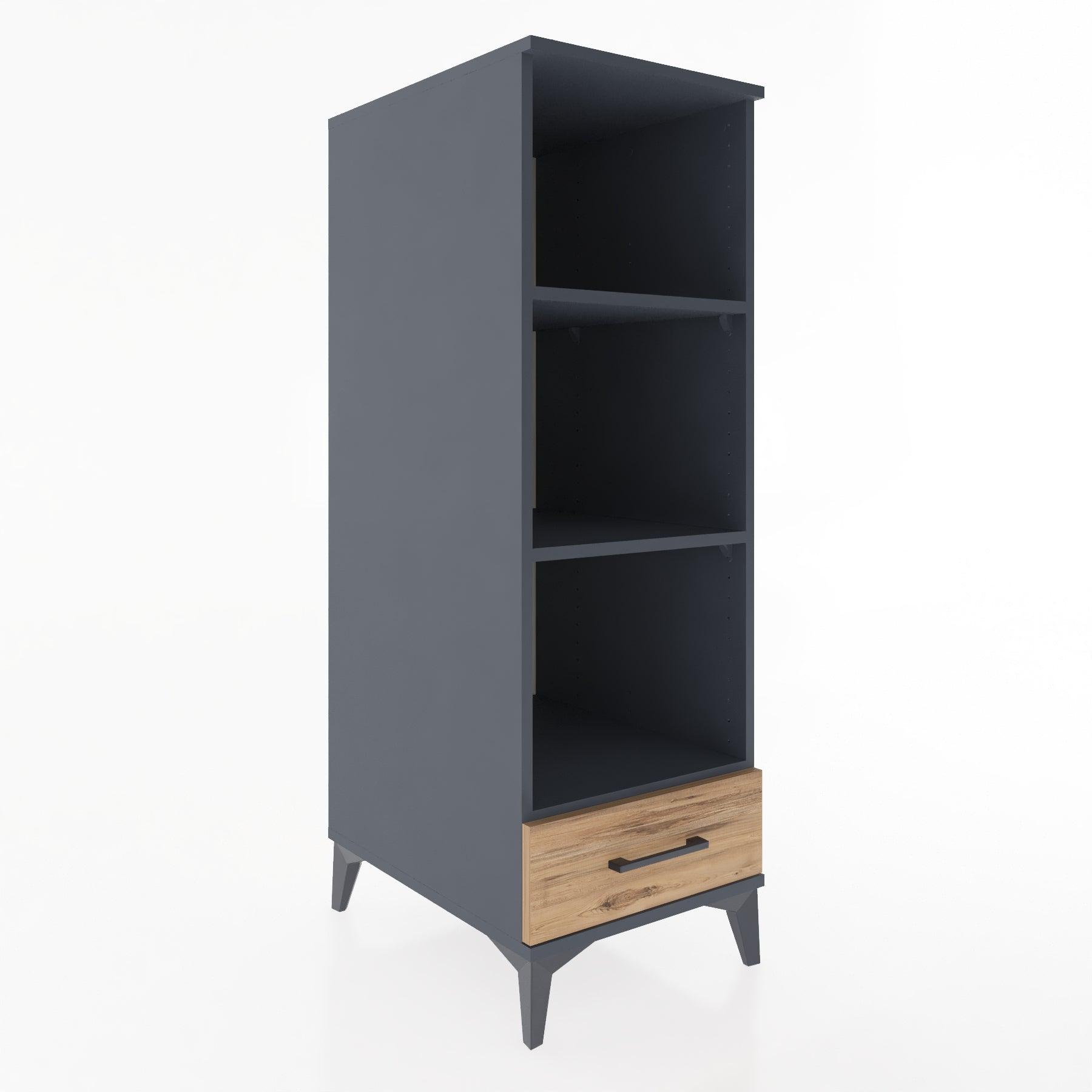 Woodntry Modular Cabinet Anthracite 44x30x122 cm with Drawers and Shelves CR109-2