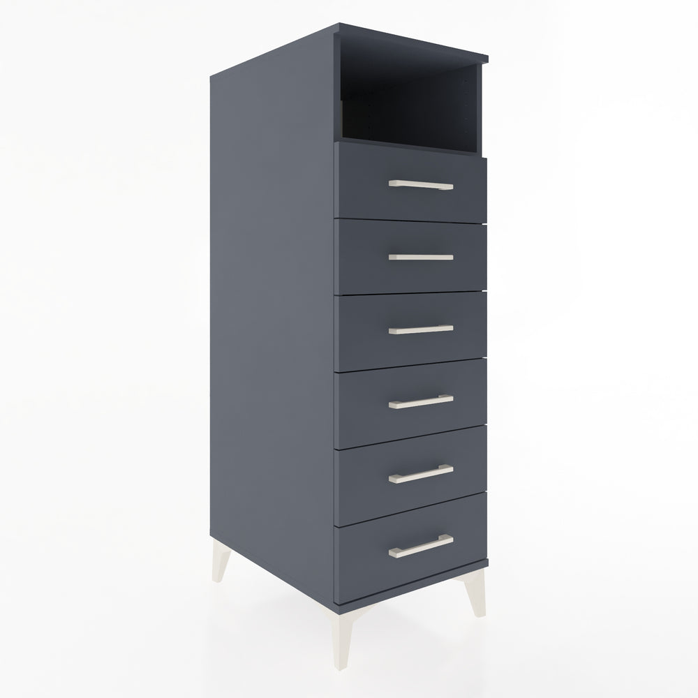 Woodntry Modular Cabinet Anthracite 44x59x122 cm with Drawers and Shelves CR59-2