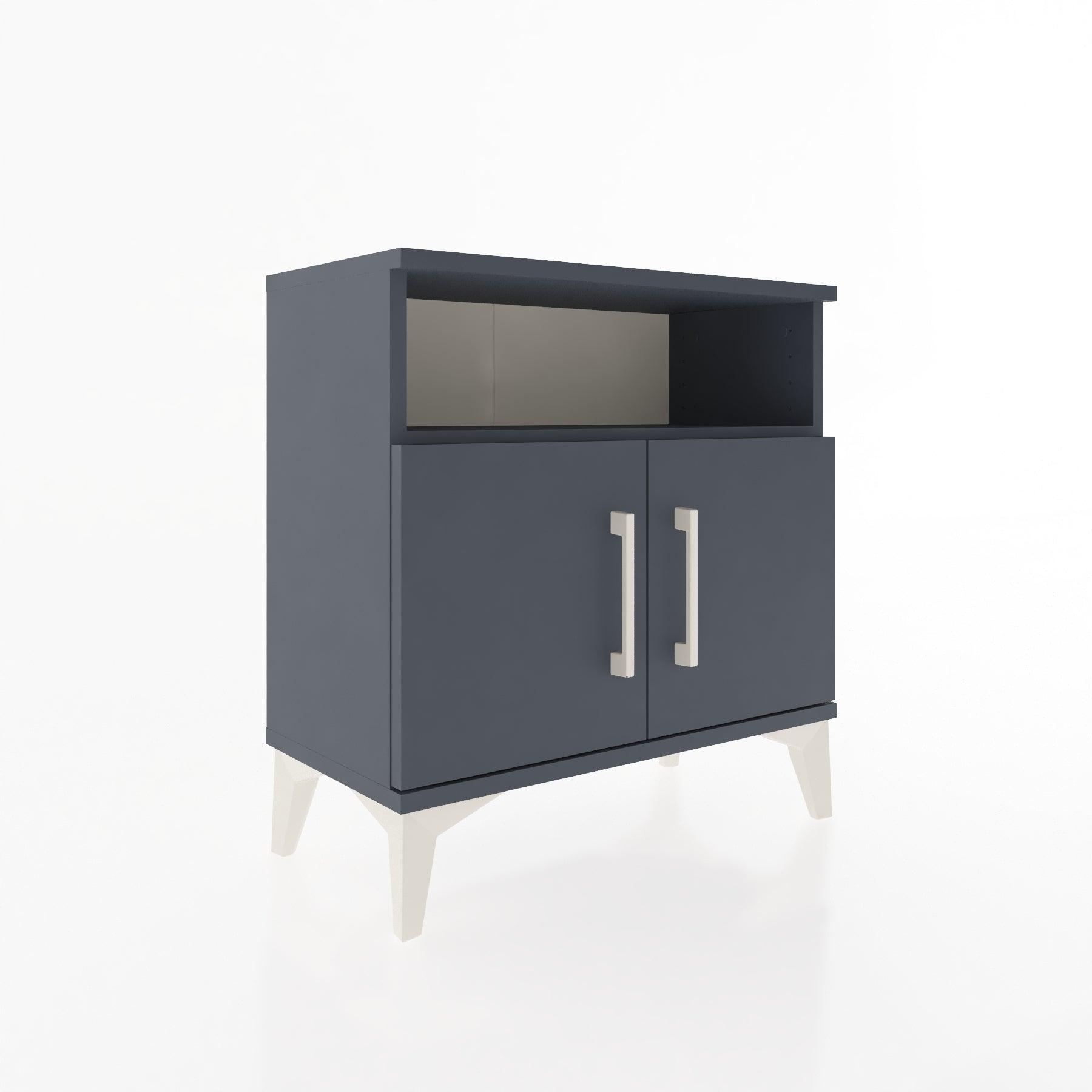 Woodntry Modular Nightstand Anthracite 60x30x52 cm with Cover and Shelf KR9-2