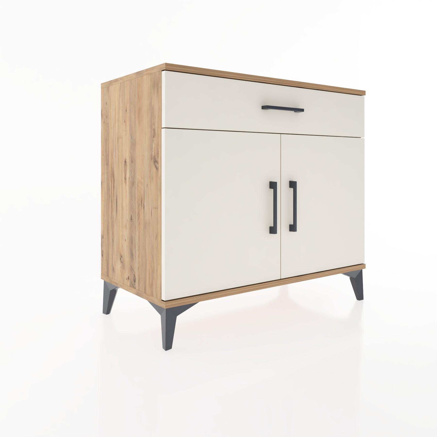 Woodntry Modüler Şifonyer Çam 88x44x68 cm Kapaklı ve Çekmeceli KC9-3