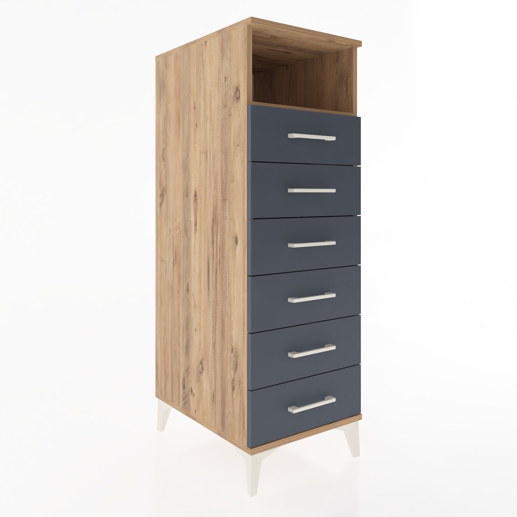 Woodntry Modular Cabinet Pine 44x59x122 cm with Drawers and Shelves CR59-3
