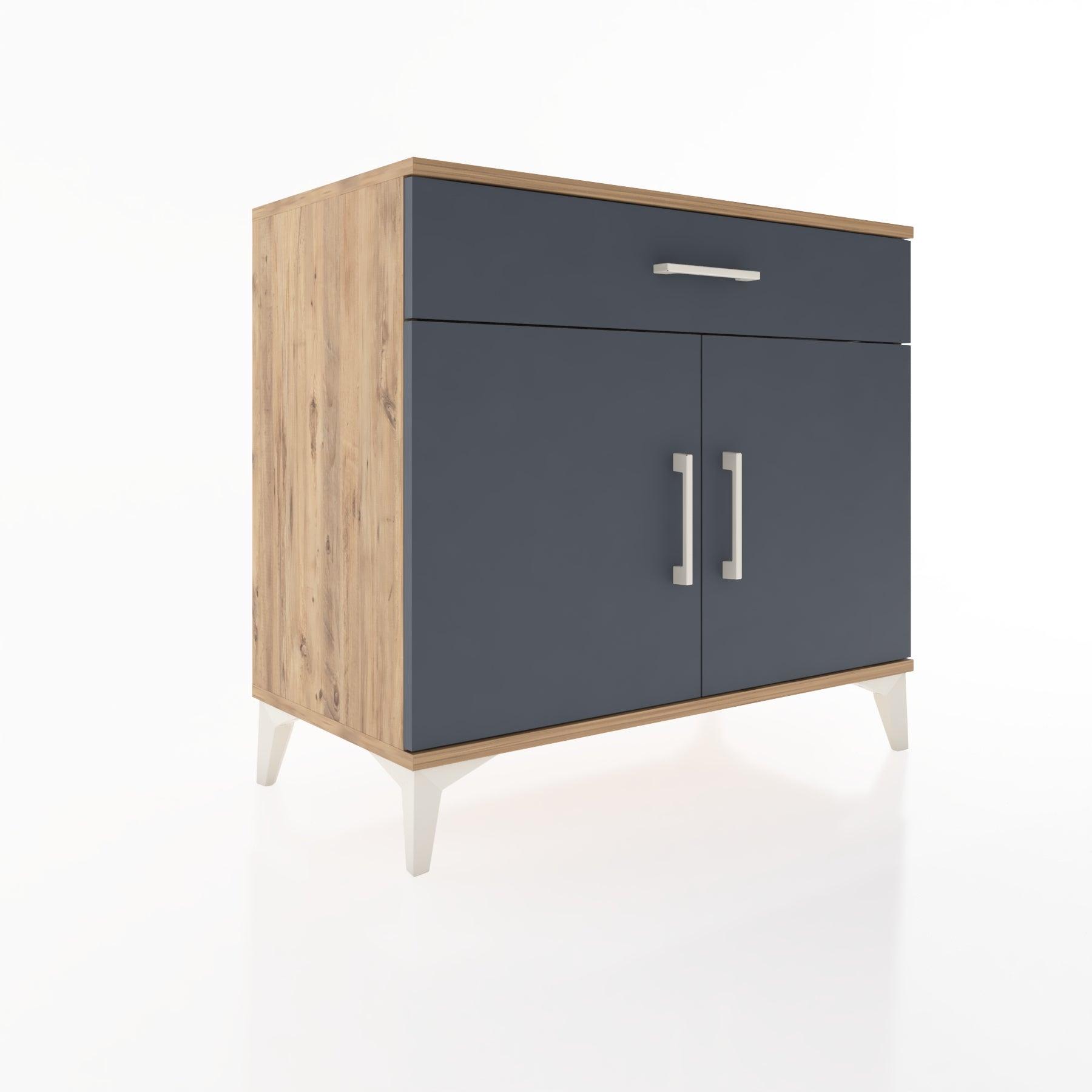 Woodntry Modüler Şifonyer Çam 88x44x68 cm Kapaklı ve Çekmeceli KC9-3