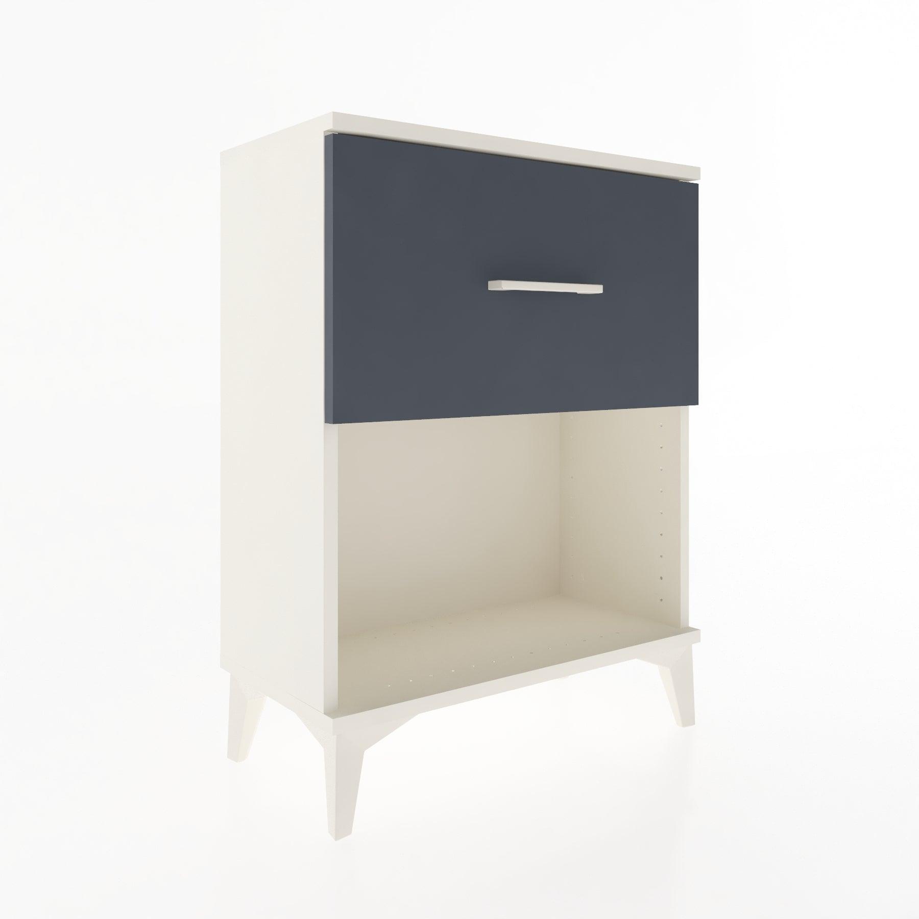 Woodntry Modular Nightstand Moonstone 60x30x68 cm with Drawer and Shelf CR10-1