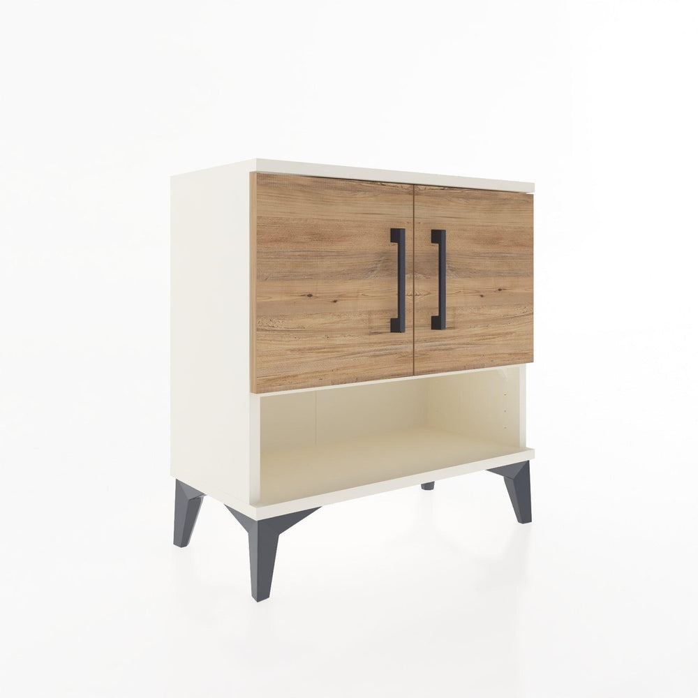 Woodntry Modular Nightstand Moonstone 60x30x52 cm with Cover and Shelf KR10-1