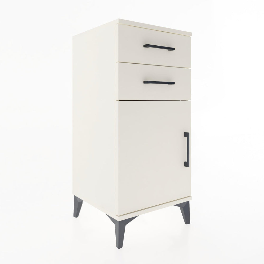 Woodntry Modular Nightstand Moonstone 44x44x84 cm with Cover and Drawer KC32-1