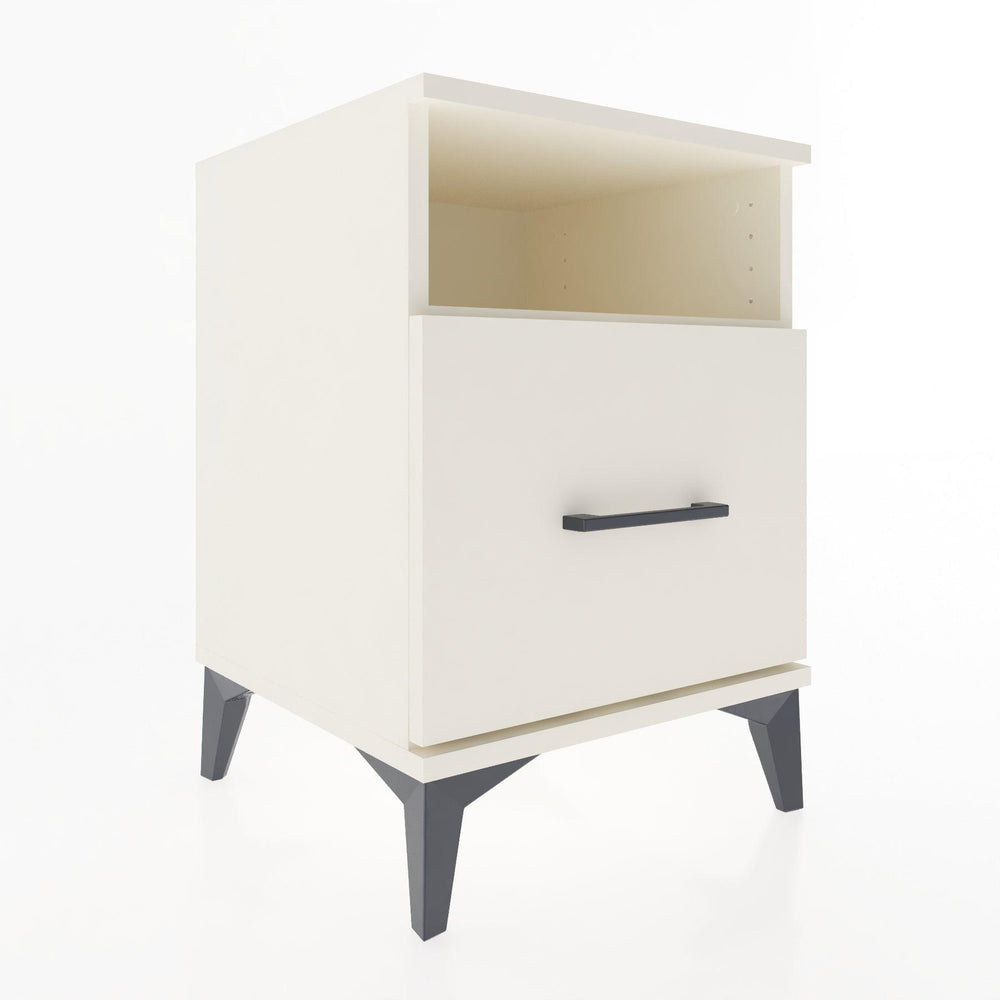 Woodntry Modular Nightstand Moonstone 44x44x52 cm with Drawer and Shelf CR10-1