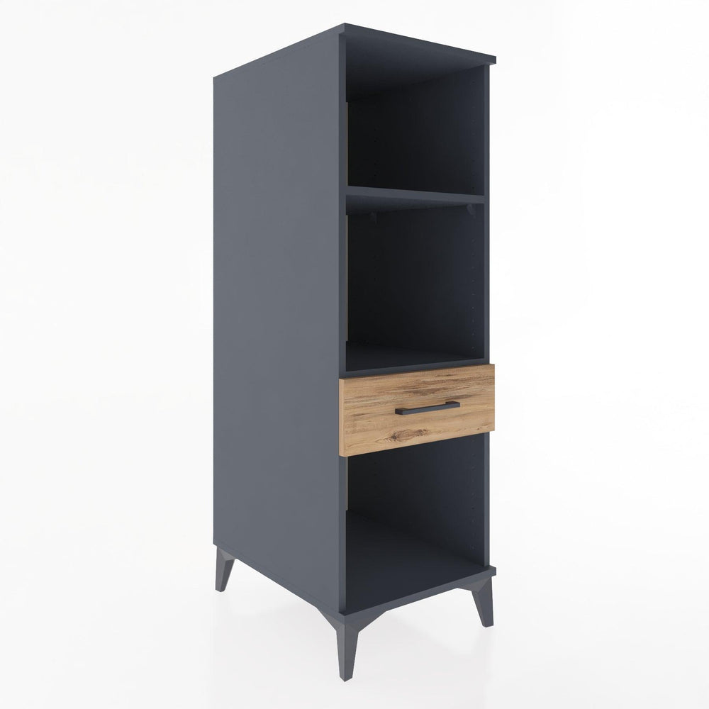 Woodntry Modular Cabinet Anthracite 44x30x122 cm with Drawers and Shelves CR110-2
