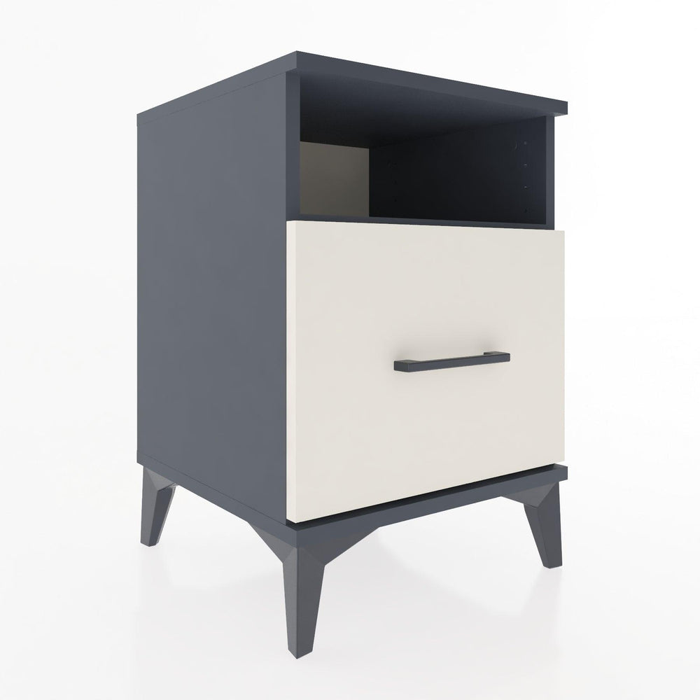 Woodntry Modular Nightstand Anthracite 44x44x52 cm with Drawers and Shelves CR10-2