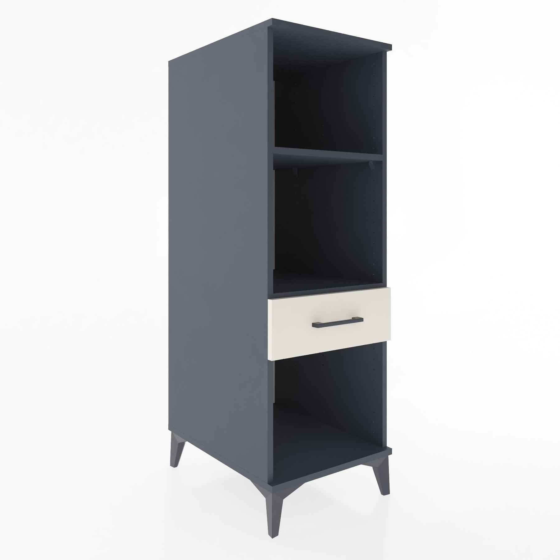 Woodntry Modular Cabinet Anthracite 44x30x122 cm with Drawers and Shelves CR110-2
