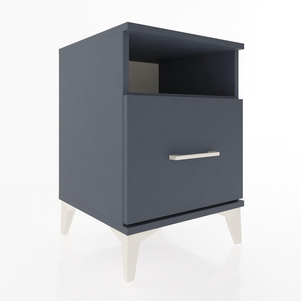 Woodntry Modular Nightstand Anthracite 44x44x52 cm with Drawers and Shelves CR10-2