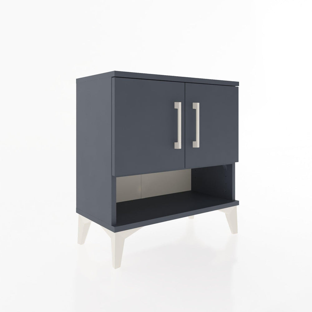 Woodntry Modular Nightstand Anthracite 60x30x52 cm with Cover and Shelf KR10-2