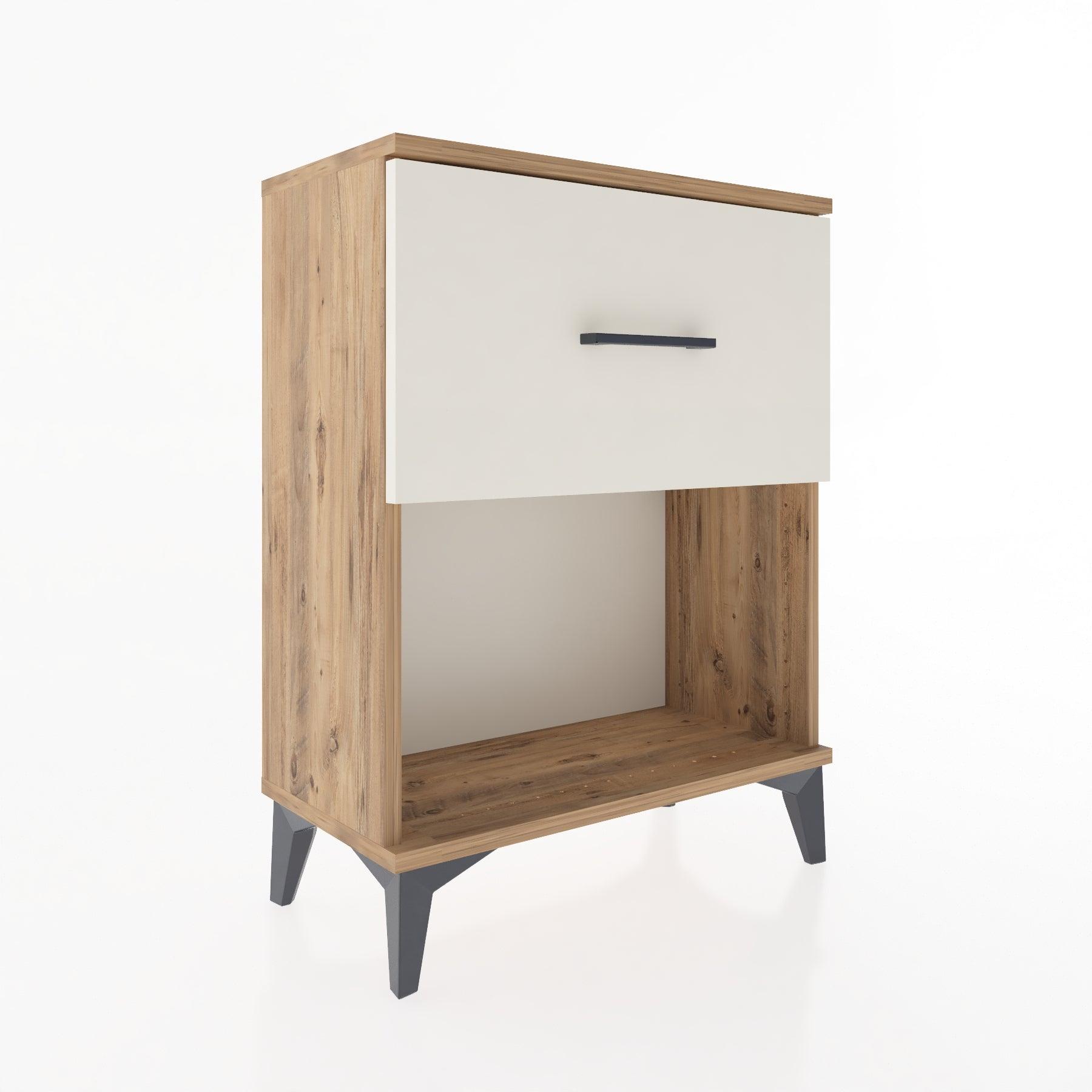 Woodntry Modular Nightstand Pine 60x30x68 cm with Drawers and Shelves CR10-3