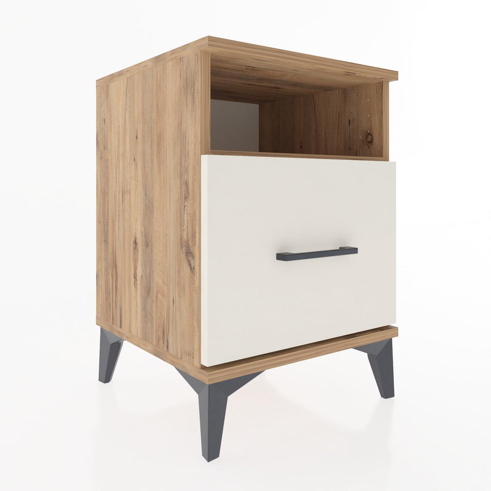 Woodntry Modular Nightstand Pine 44x44x52 cm with Drawers and Shelves CR10-3