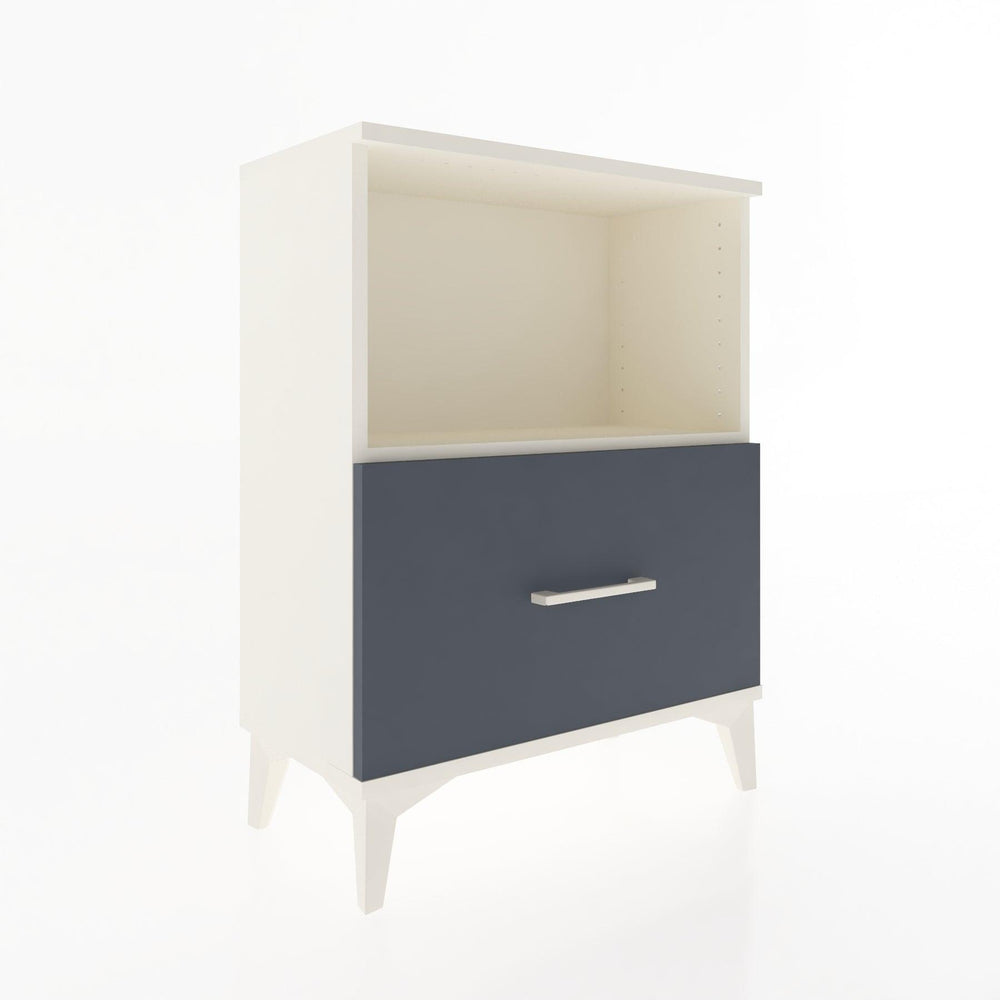 Woodntry Modular Nightstand Moonstone 60x30x68 cm with Drawer and Shelf CR11-1