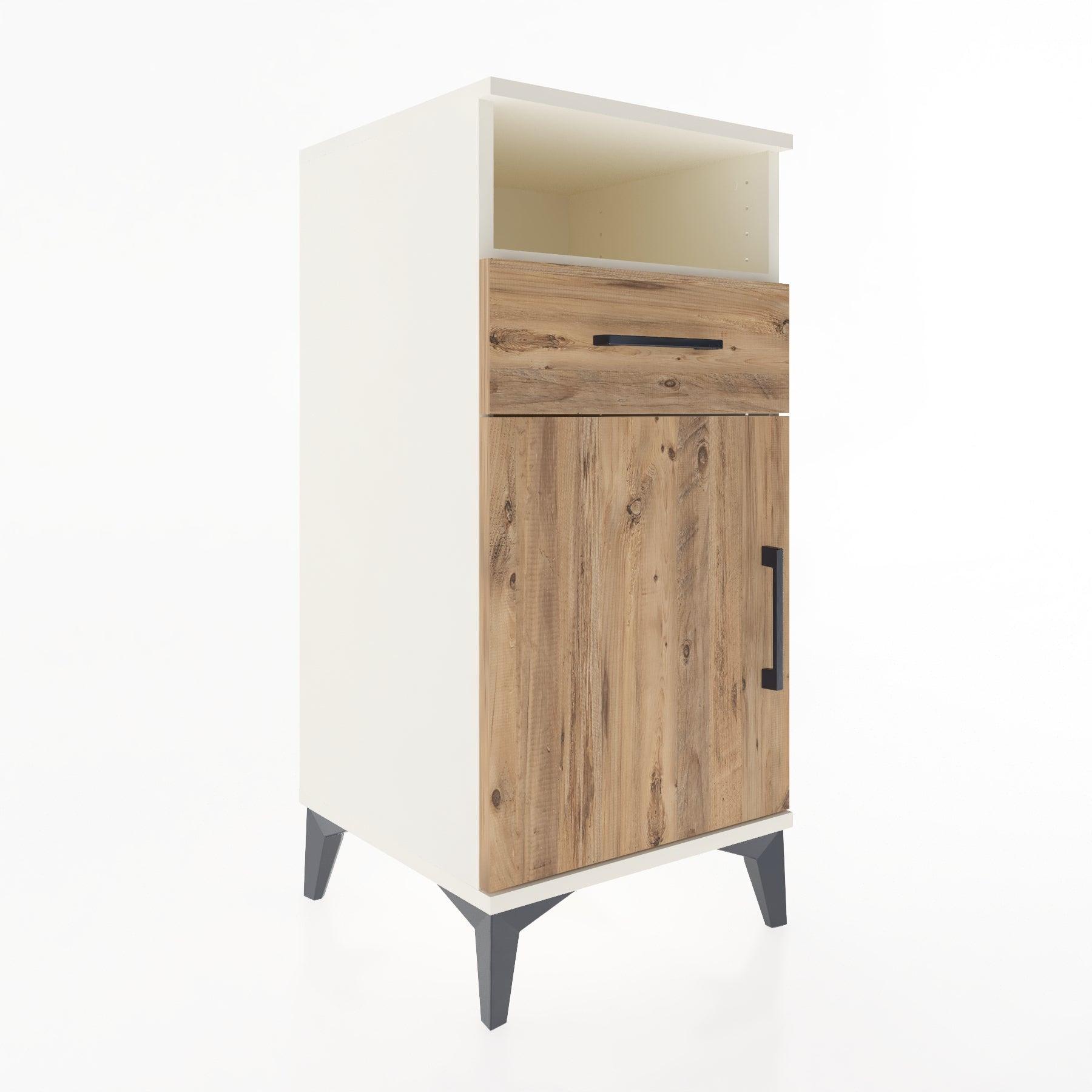 Woodntry Modular Nightstand Moonstone 44x44x84 cm Functional F33-1